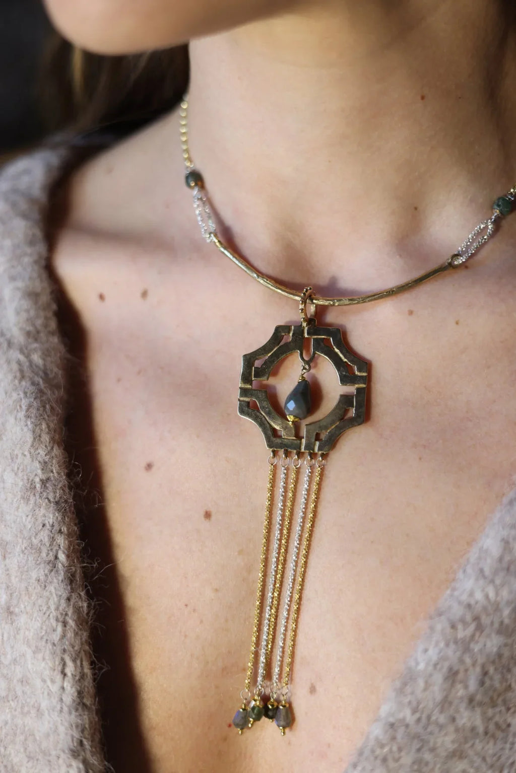 COLLANA CEMENTINA LABIRINTO