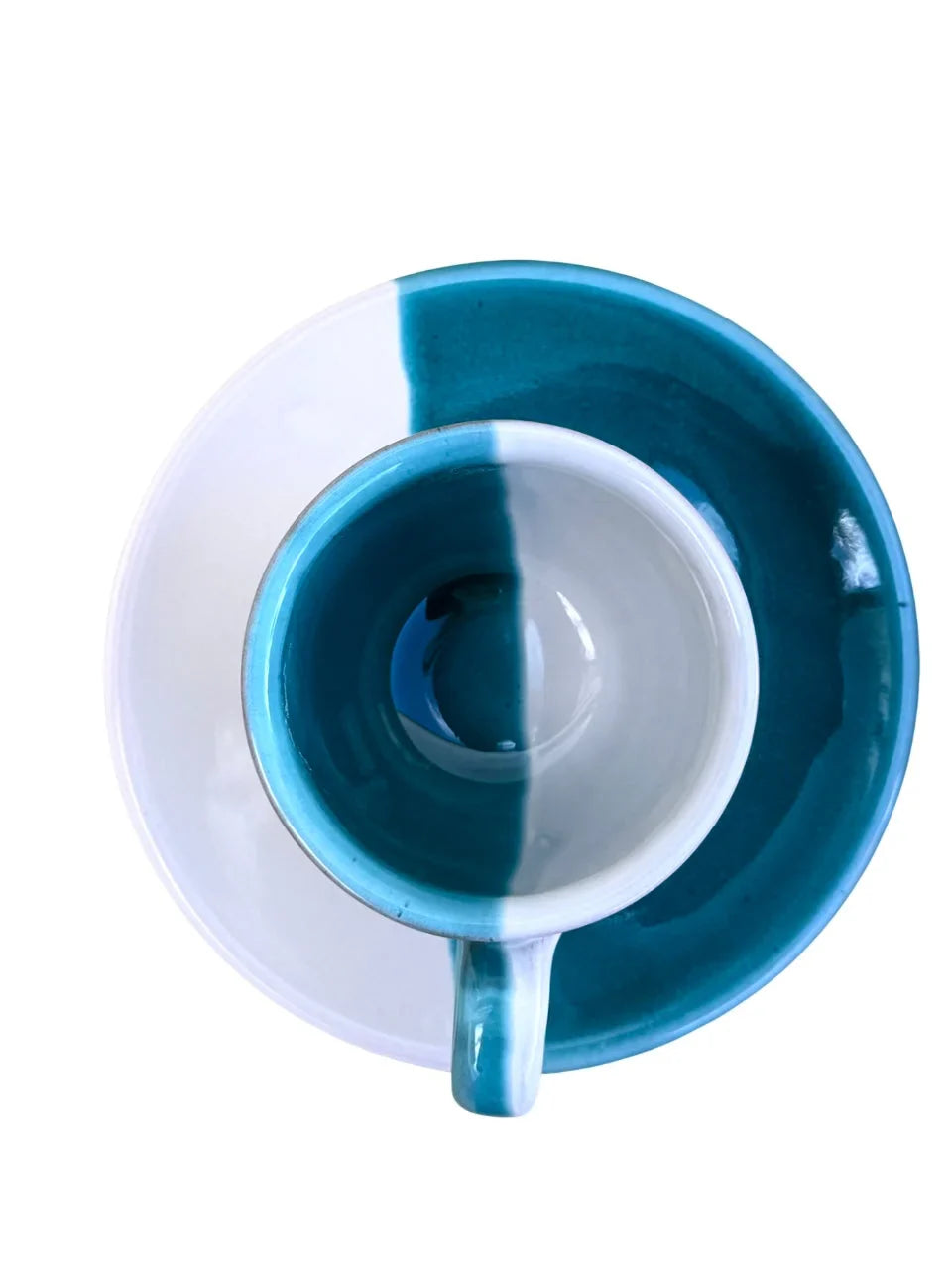 TERRACOTTA HALF DIP COFFEE CUP SET OF 6