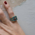 CEMENTINE TURQUOISE FLOWER RING