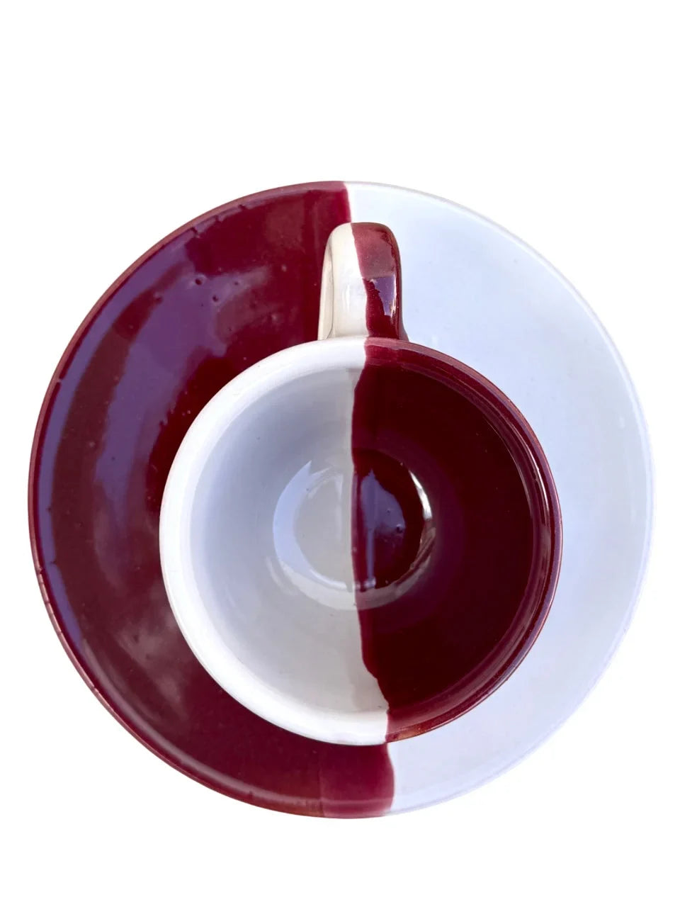 TERRACOTTA HALF DIP COFFEE CUP SET OF 6