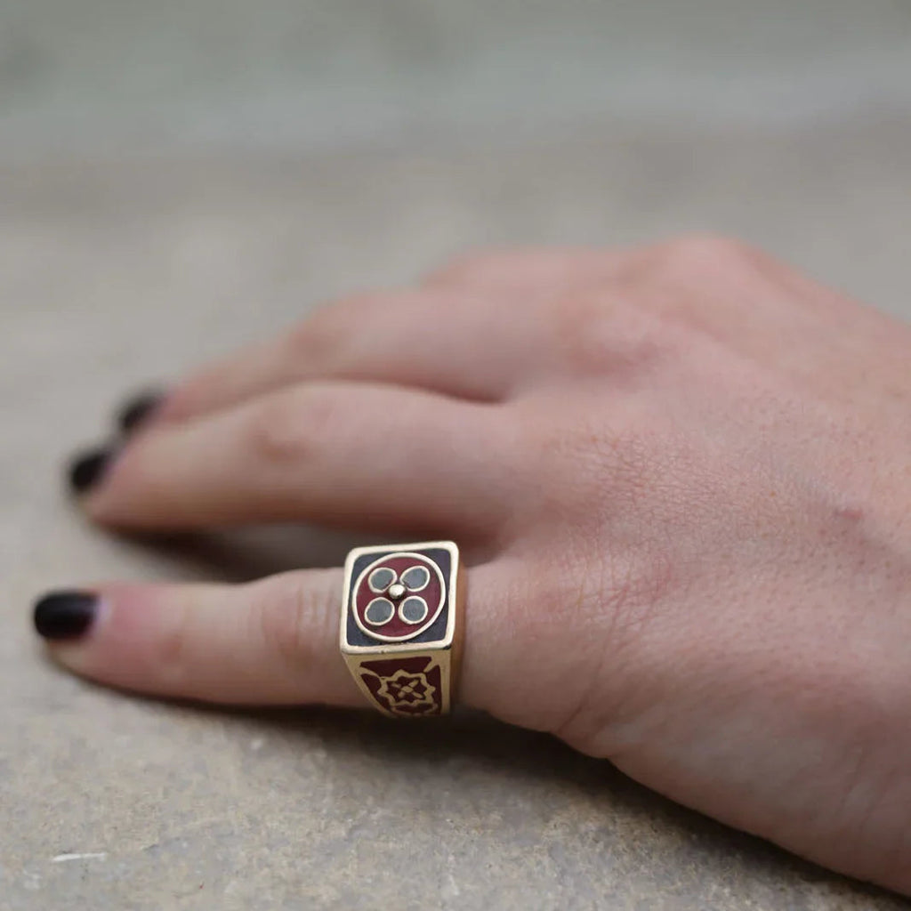 CEMENTINE BURGUNDY RING