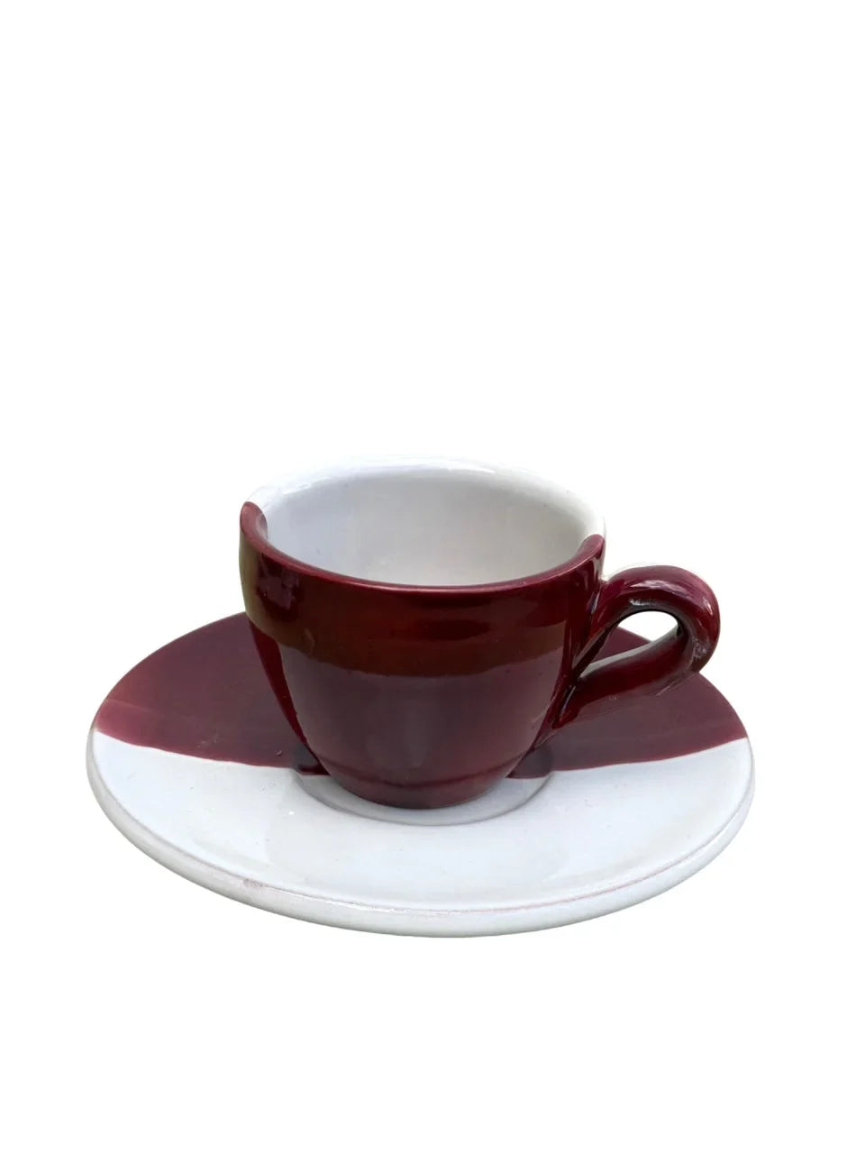 TERRACOTTA HALF DIP COFFEE CUP SET OF 6